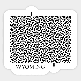 State of Wyoming Maze Sticker